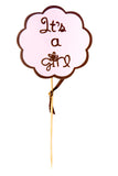 It's a Girl, baby shower gender reveal cupcake topper DIY Kit