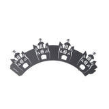 halloween theme cupcake sleeve skeleton castle