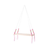 solid wood wall shelf with octagonal beads tassel