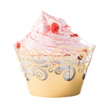 cupcake sleeves gold wave