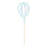 Hot air balloon and clouds cupcake topper
