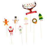 Christmas santa gingerman snowman cupcake topper DIY kit