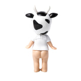 Little angels dolls cake décor white cow