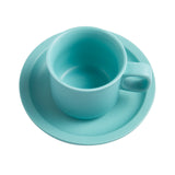 Minimalist Ceramic Teapot Cup and Saucer Blue