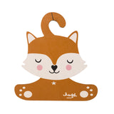Brown Fox wooden cloth hanger