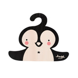 Black Penguin wooden cloth hanger