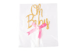 Gold Oh Baby babyshower birthday cake topper 1/pc