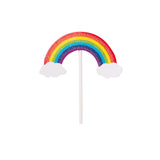 rainbow cupcake topper 3/pc