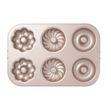 variety style donut baking pan, 6 donuts