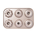 variety style donut baking pan, 6 donuts