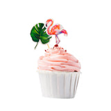 Summer time Flamingo cupcake topper 6/pc