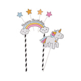 Unicorn Happy Birthday Cake Toppers (DIY) star