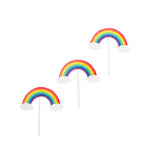 rainbow cupcake topper 3/pc