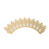 cupcake sleeves gold feather