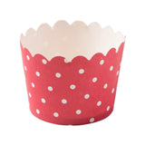 wavy muffin paper cup polka dots