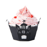 halloween theme cupcake sleeve skeleton castle