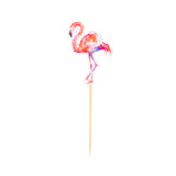 Summer time Flamingo cupcake topper 6/pc