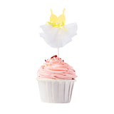 yellow tutu dress cupcake topper 5/pc