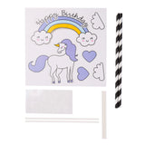 Happy Birthday Unicorn Banner cake topper DIY Kit hearts